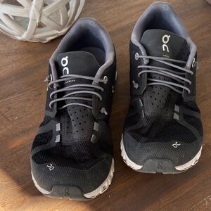 On Running Black and Gray Athletic Shoes